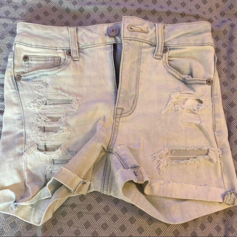 american eagle denim shorts